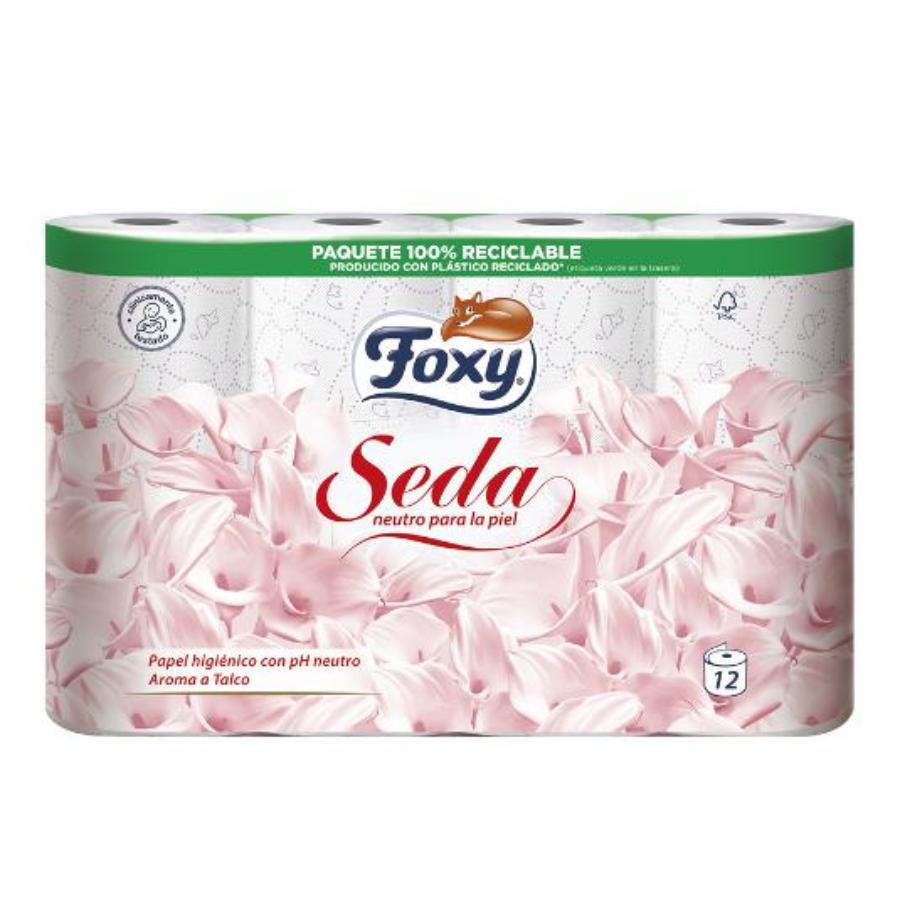 PAPEL HIGIENICO SEDA 12 UNIDAD. FOXY PQTE 12 UD