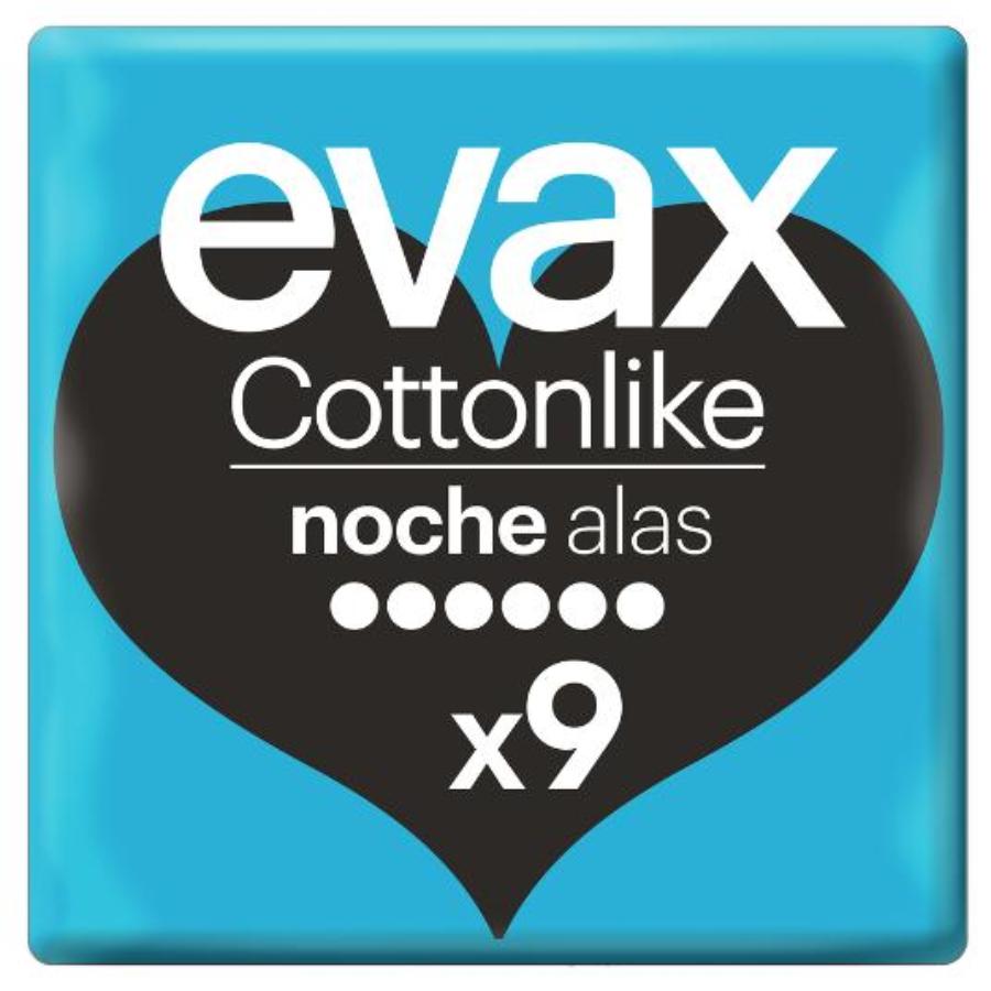 COMPRESAS COTTONLK.ALAS NOCHE EVAX PQTE 9 UD