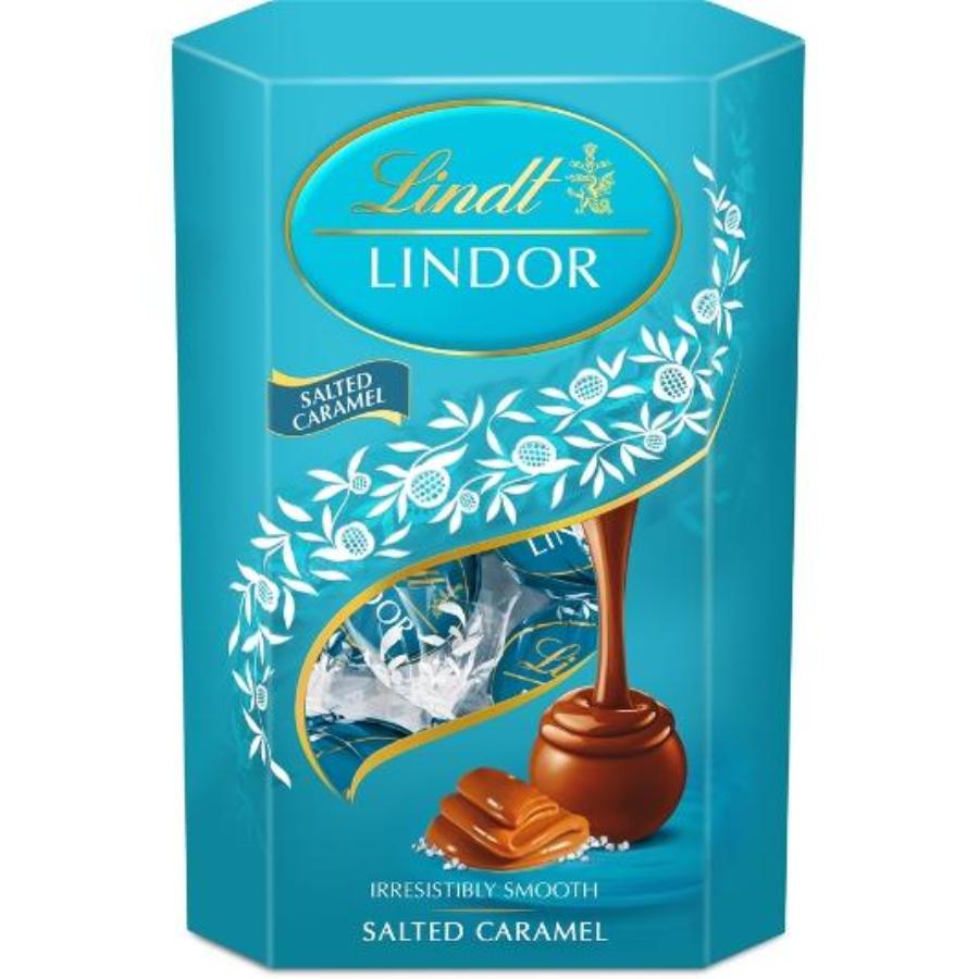 BOMBON CORNET CARAMELO SALT LINDOR CAJA 200 GR