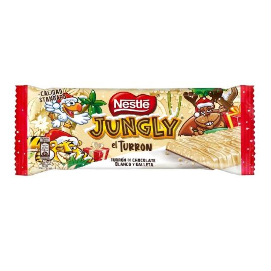 TURRON CHOCOLATE BLANCO JUNGLY NESTLE PTLLA 232 GR