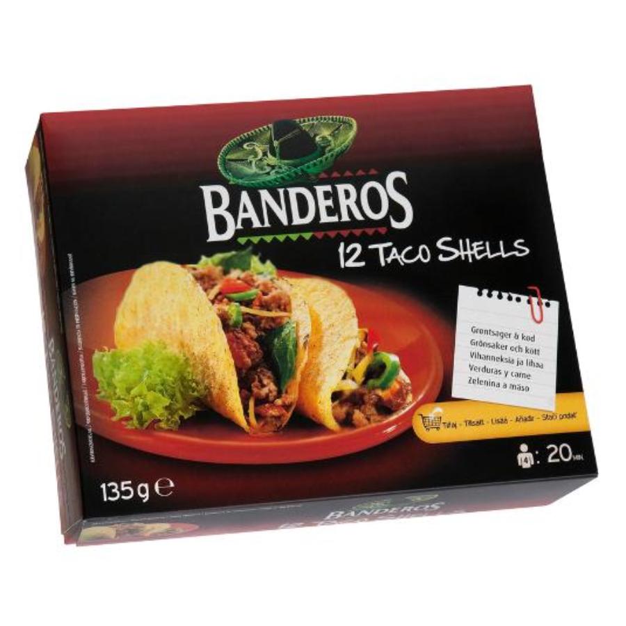 TACOS MAIZ X12 BANDEROS CAJA 135 GR