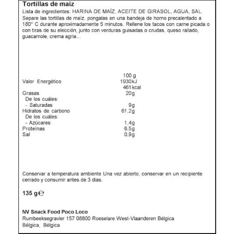 TACOS MAIZ X12 BANDEROS CAJA 135 GR