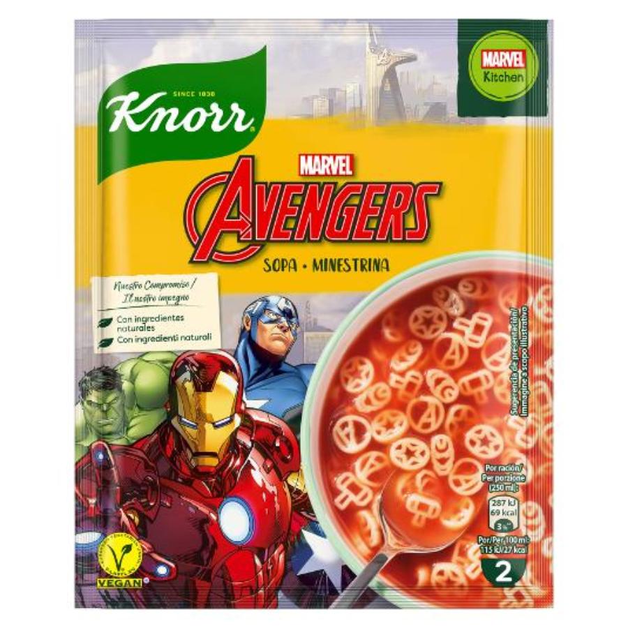 SOPA MINESTRINA AVENGERS KNORR SOBRE 40 GR