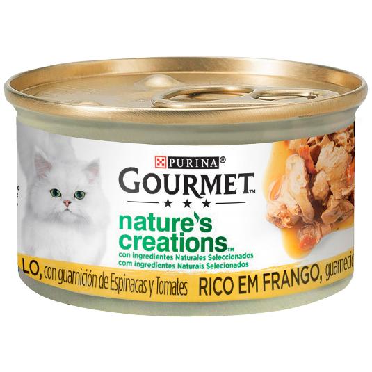 COMIDA GATO NATURE CREAT.POLLO GOURMET LATA 85 GR