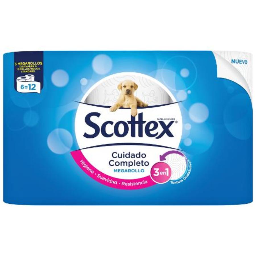 PAPEL HIGIENICO MEGARROLLO 6 U. SCOTTEX PQTE 6 UD