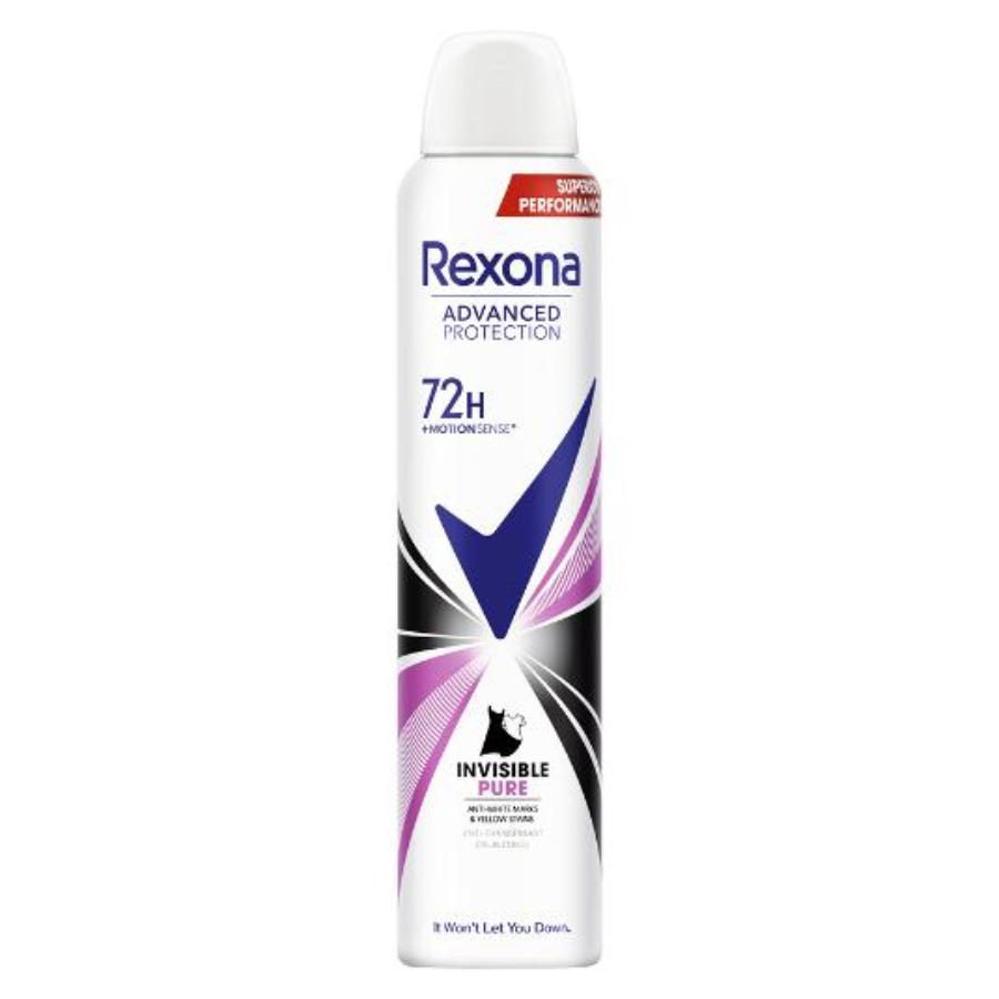 DESODORANTE INVISIBLE PURE 72H. REXONA SPRAY 200 ML