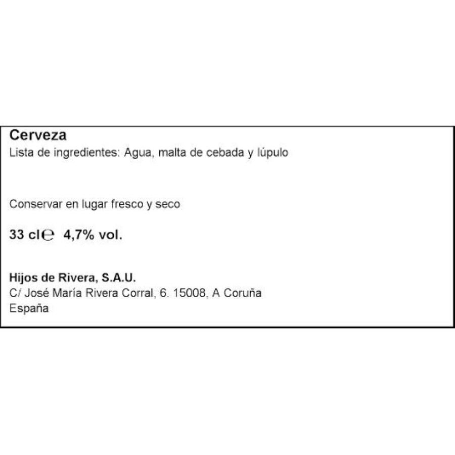 CERVEZA RETRO 1ª GENERAC.4,7º ESTR.GALICIA BTLLA 33 CL