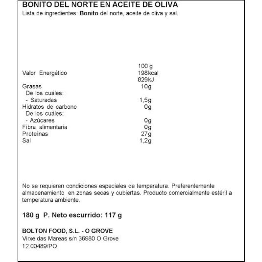 BONITO DEL NORTE RESERVA MSC CUCA FRASCO 117 GR