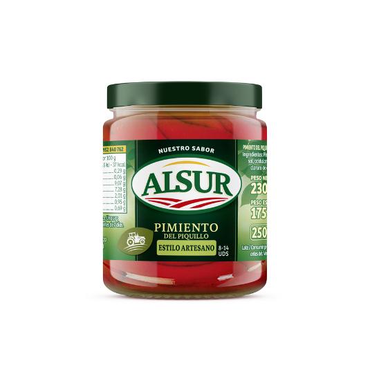 PIMIENTO PIQUILLO ENTERO ARTES. ALSUR FRASCO 175 GR