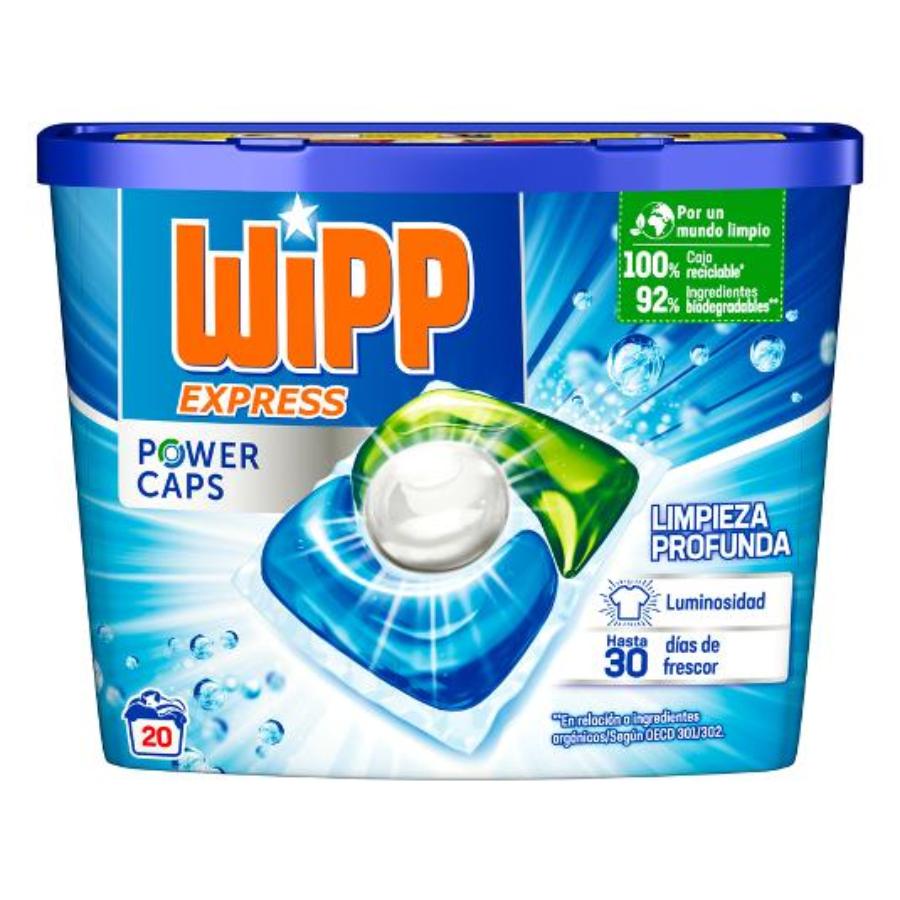 DETERGENTE POWER CAPS 20 U WIPP CAJA 20 LA