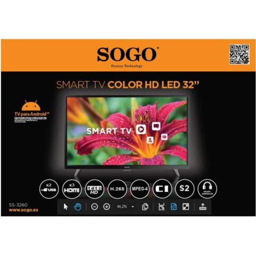 TELEVISOR HD READY SMART TV 32" SOGO UNIDAD