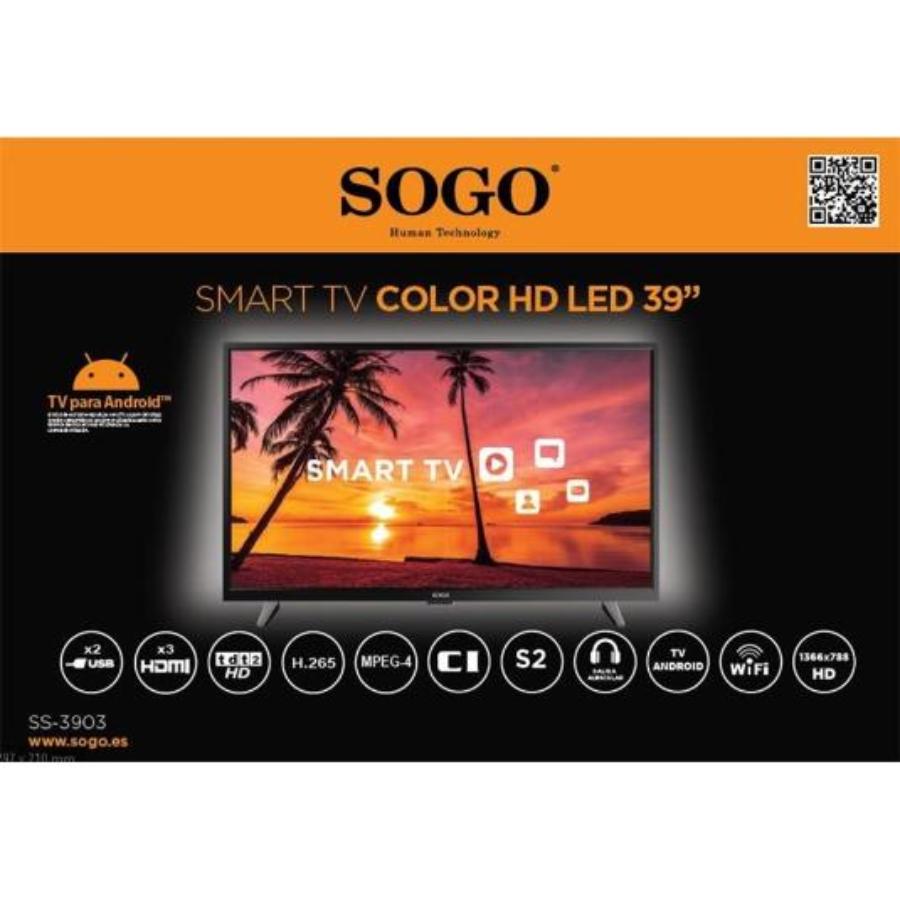 TELEVISOR HD SMART TV 39" SOGO UNIDAD