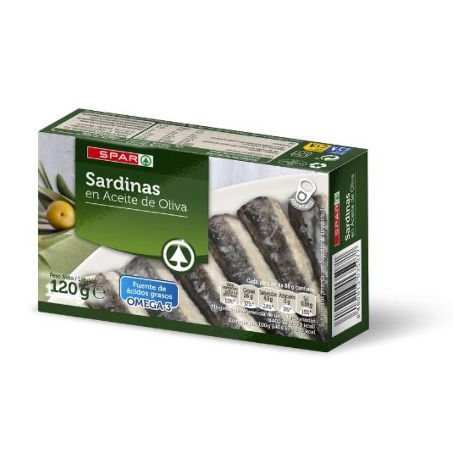 SARDINAS ACEITE OLIVA SPAR LATA 84 GR