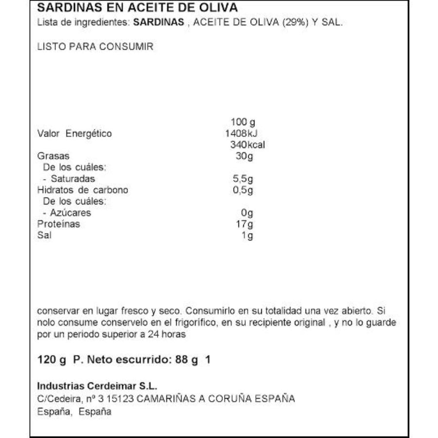 SARDINAS ACEITE OLIVA SPAR LATA 84 GR