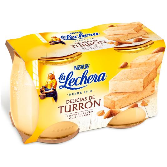 POSTRE TURRON 2X125 LA LECHERA PACK 250 GR