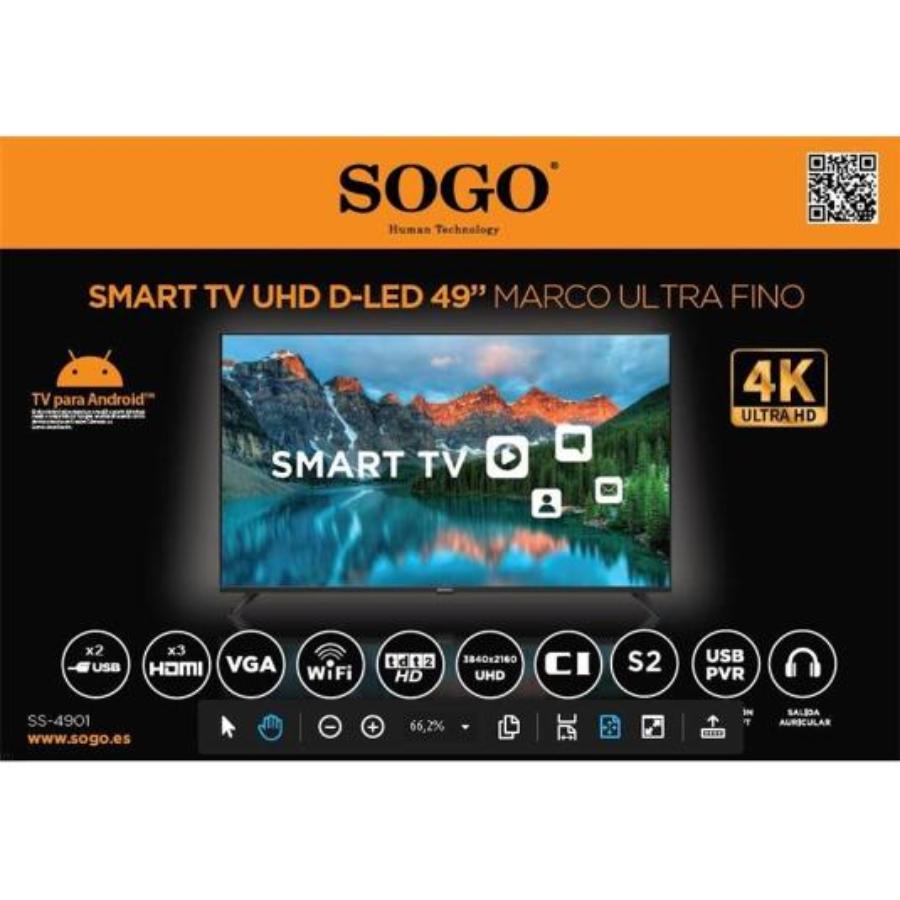 TELEVISOR UHD 4K SMART TV 49" SOGO UNIDAD