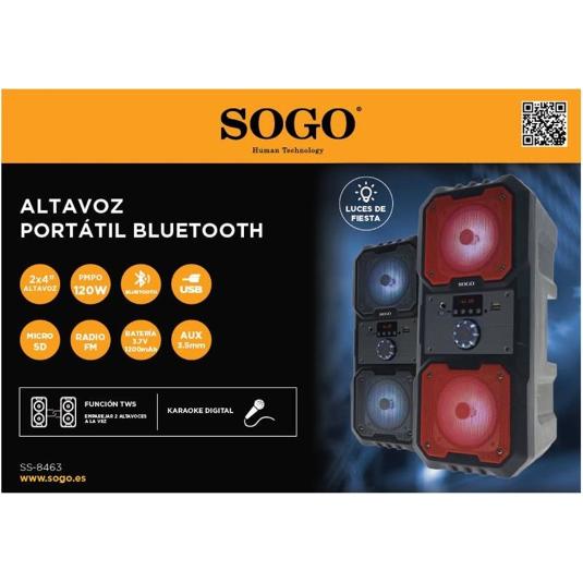 ALTAVOZ PORTATIL BLUETOOTH GRIS SOGO UNIDAD