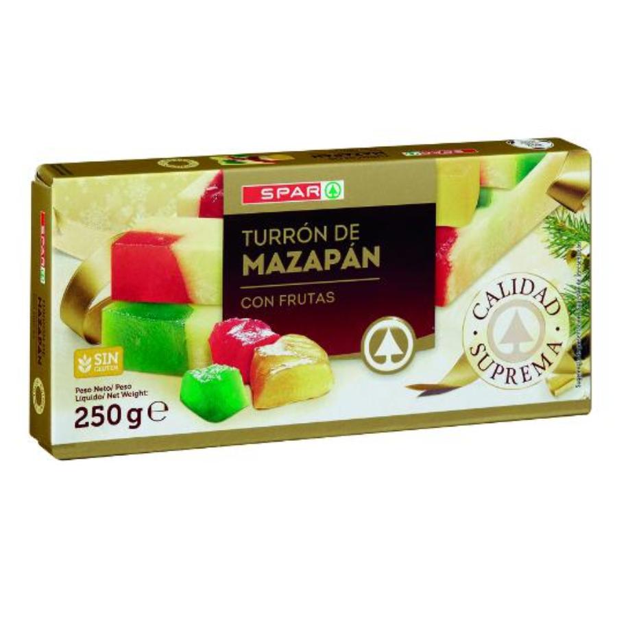 TURRON MAZAPAN FRUTA SPAR PTLLA 250 GR