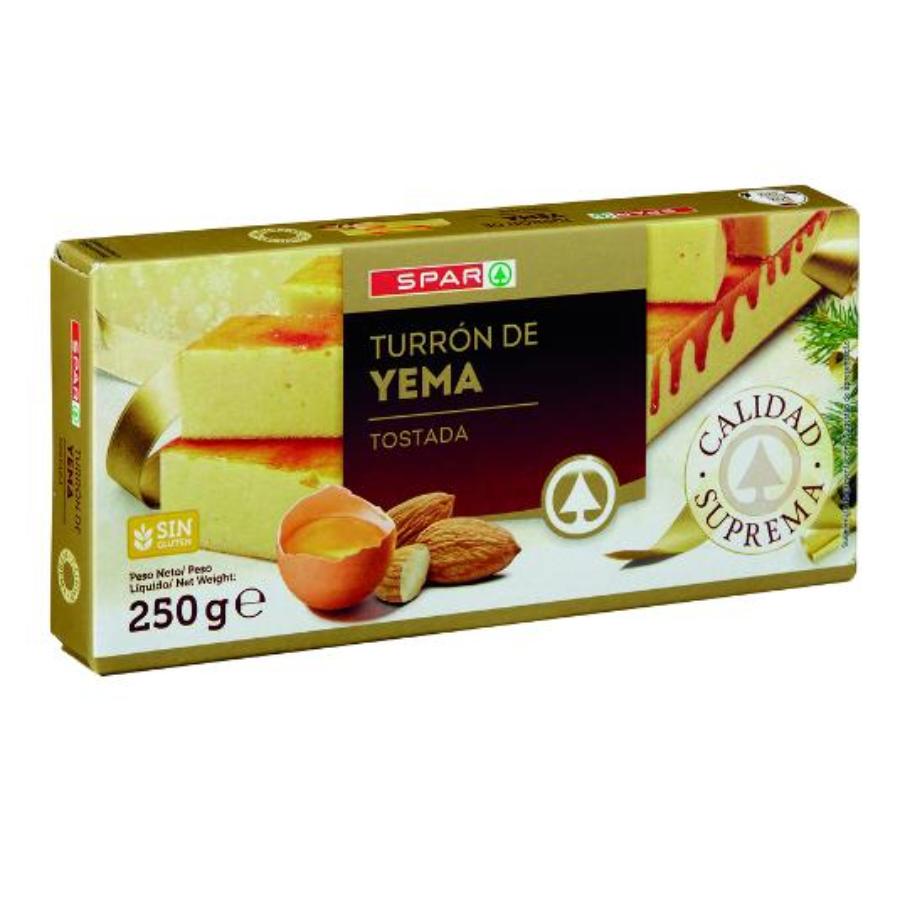 TURRON YEMA TOSTADA SUPREMA SPAR PTLLA 250 GR