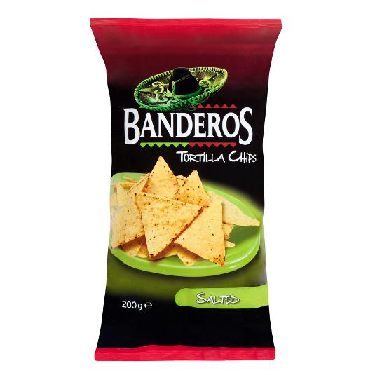 TORTILLA CHIPS NATURAL BANDEROS BOLSA 200 GR