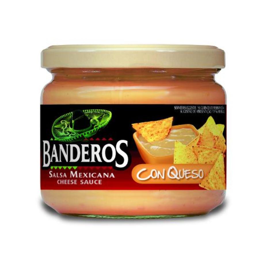 SALSA CON QUESO BANDEROS FRASCO 300 GR