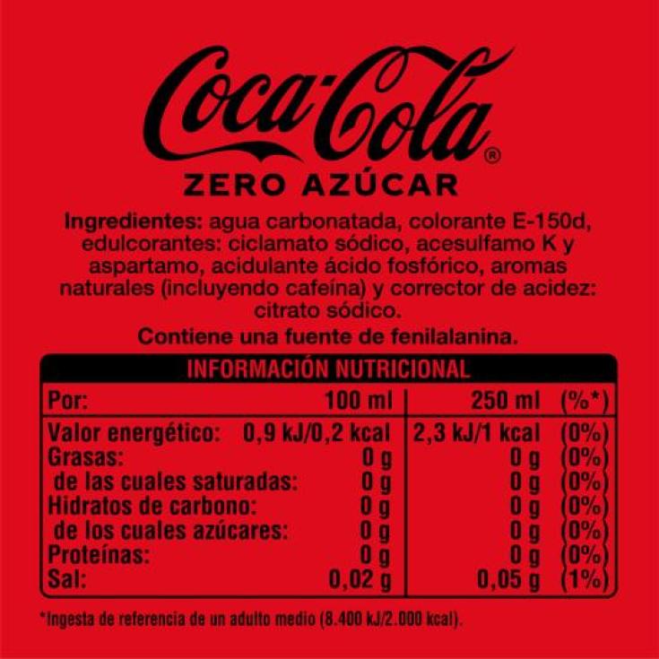 COCA COLA ZERO COCA COLA BTLLA 500 ML