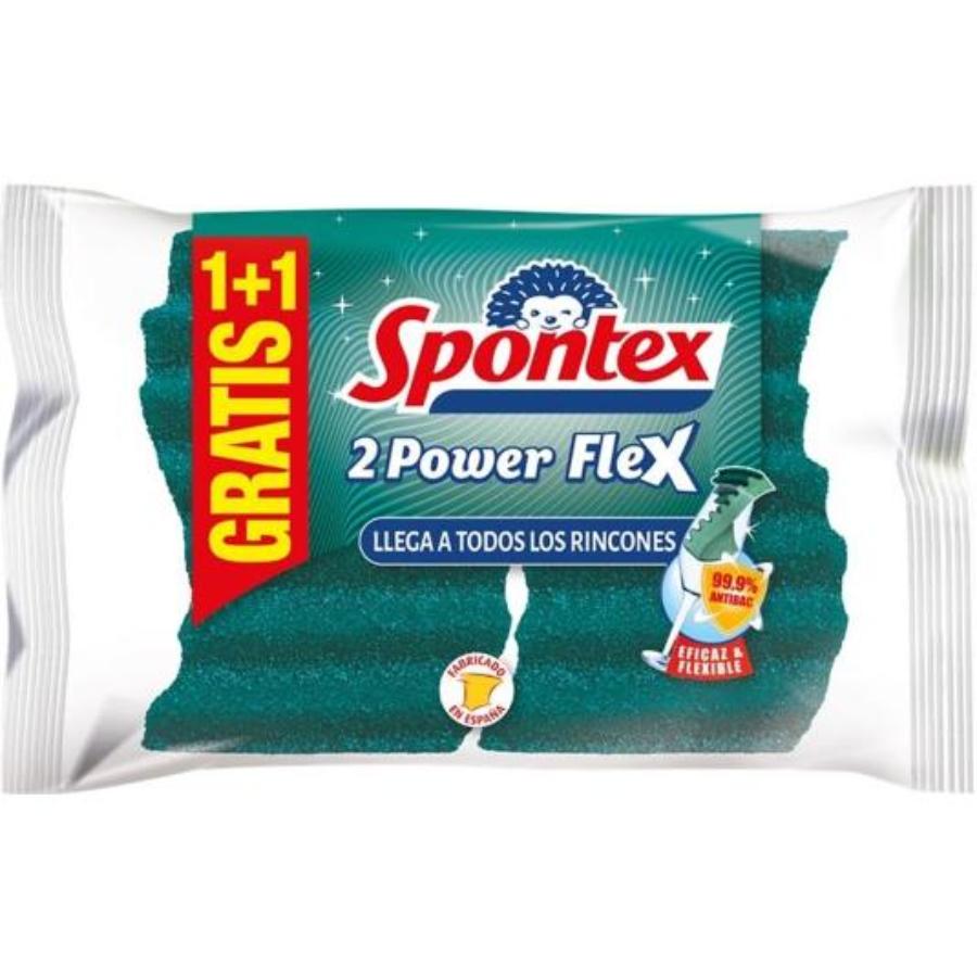 ESTROPAJO POWERFLEX 1+1 SPONTEX PACK 2 UD