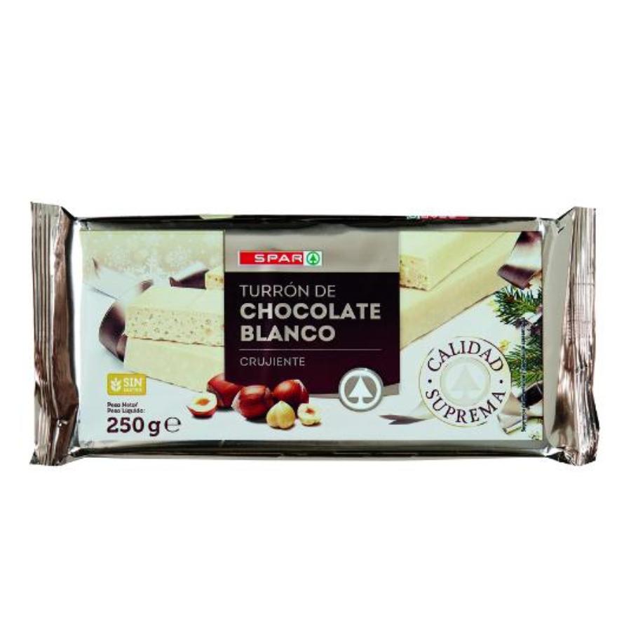 TURRON CHOCOLATE CRUJ.BLANCO SPAR PTLLA 250 GR