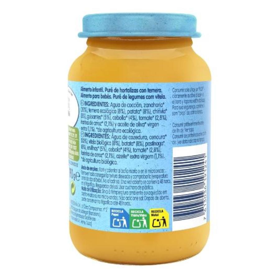 TARRITO BABY BIO HORTAL./TERNER NATURNES FRASCO 190 GR