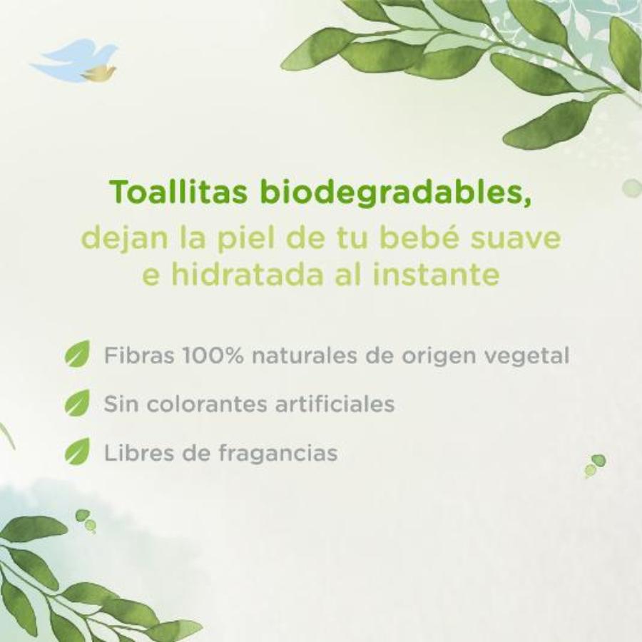 BABY TOALLITAS INFANTILES BIOD. DOVE PQTE 75 UD