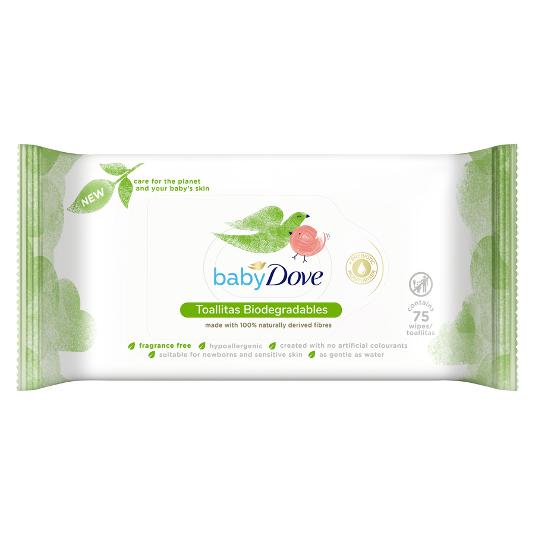 BABY TOALLITAS INFANTILES BIOD. DOVE PQTE 75 UD