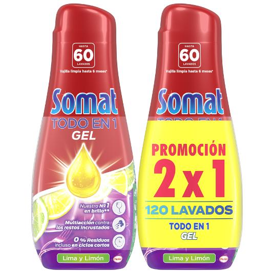 DETERG.LAVAV.GEL LIMON 60 60 SOMAT BTLLA 120 LA