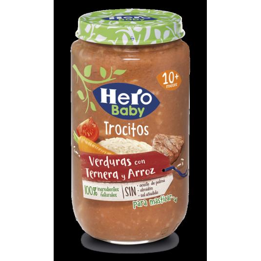 BABY TROCITOS VER.TERNERA ARROZ HERO FRASCO 235 GR