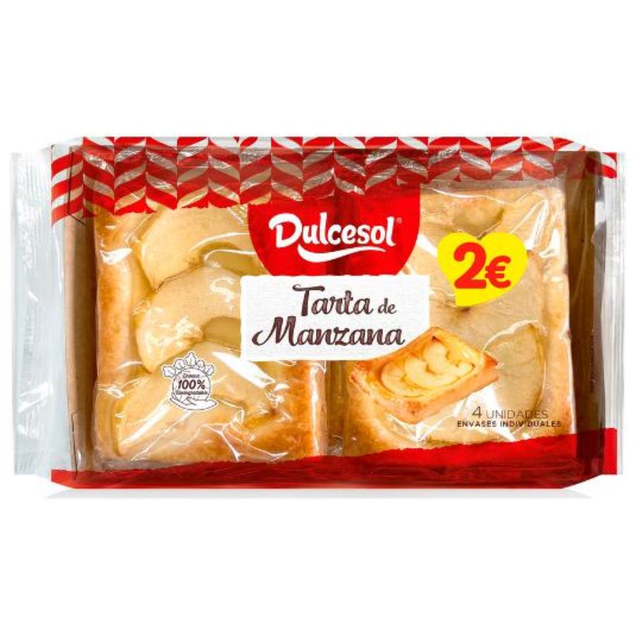 TARTA MANZANA 4UDS BANDEJA 2 DULCESOL BOLSA 260 GR