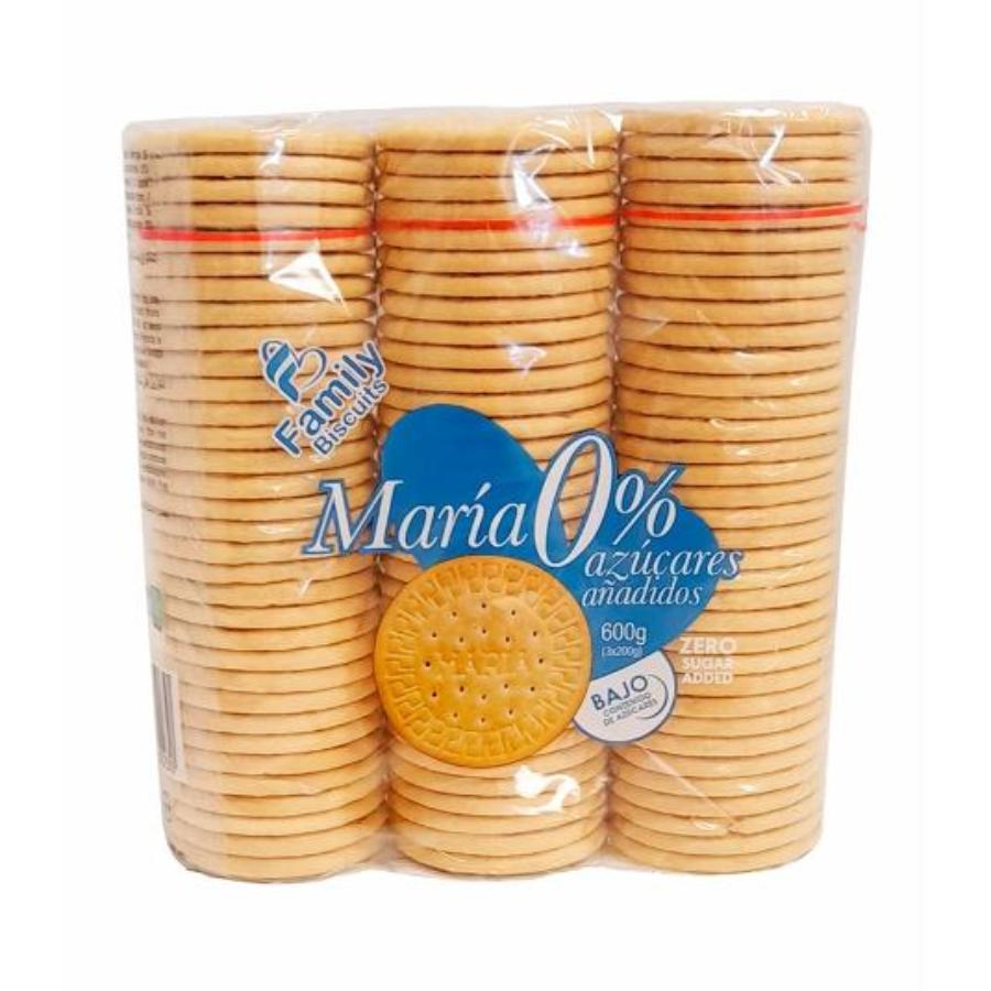 GALLETAS MARIA 0% 3X200 FAMILY BISC. CAJA 600 GR