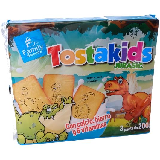 GALLETA TOSTAKIDS FAMILY BISC. CAJA 600 GR