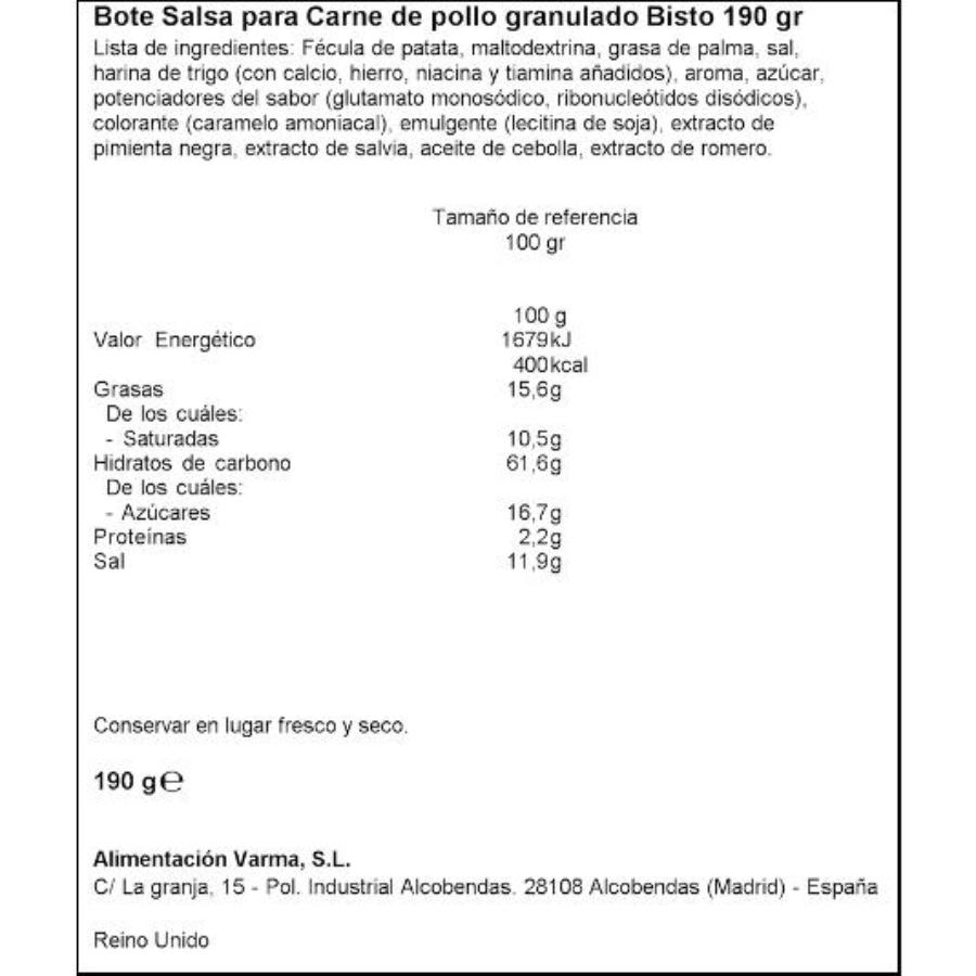 CONCENTRADO POLLO BISTO BOTE 190 GR