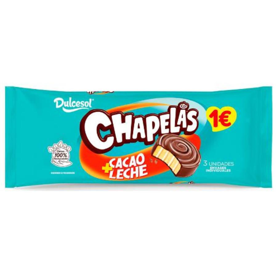 CHAPELA CHOCO LECHE DULCESOL PQTE 135 GR