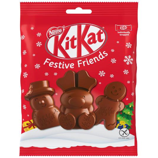 CHOC. NAVIDAD FESTIVE FRIENDS KIT KAT ESTCHE 147 GR