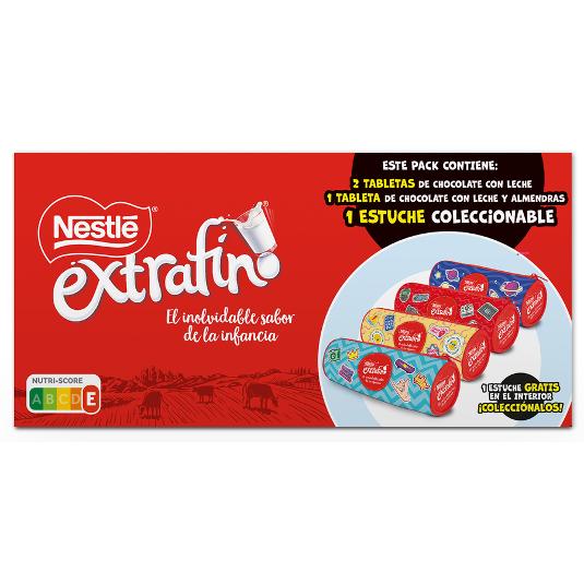 2 CHOC.EXTRAF.+CHOC.ALM. SNOOPY NESTLE PACK 370 GR