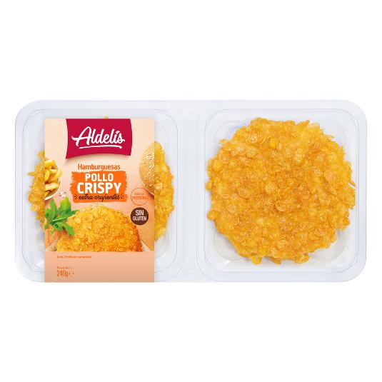 HAMBURGUESA POLLO CRISPY ALDELIS BDJA 240 GR