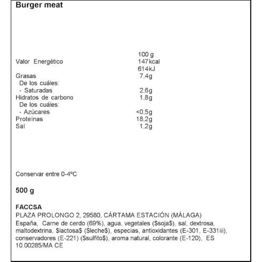 PICADA CERDO FACCSA BDJA 500 GR